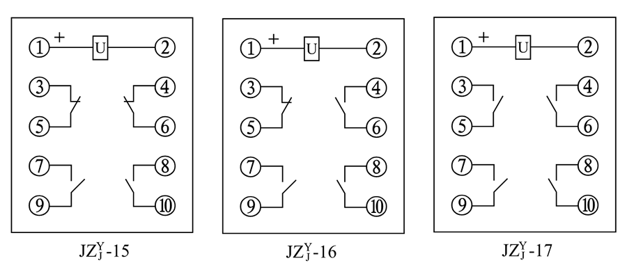 JZY-16、JZJ-16內(nèi)部接線圖
