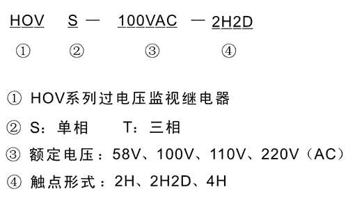 HOVT-110VAC-2H2D型號(hào)及其含義