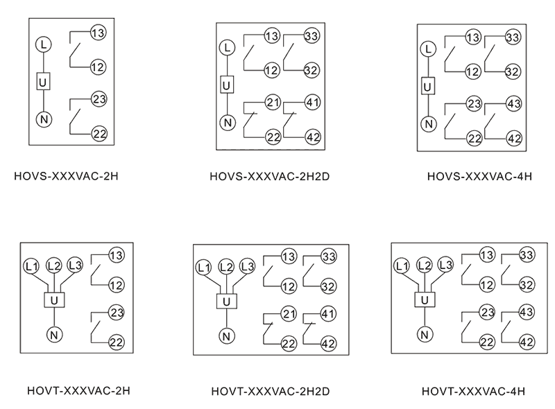 HOVT-110VAC-2H2D內(nèi)部接線圖